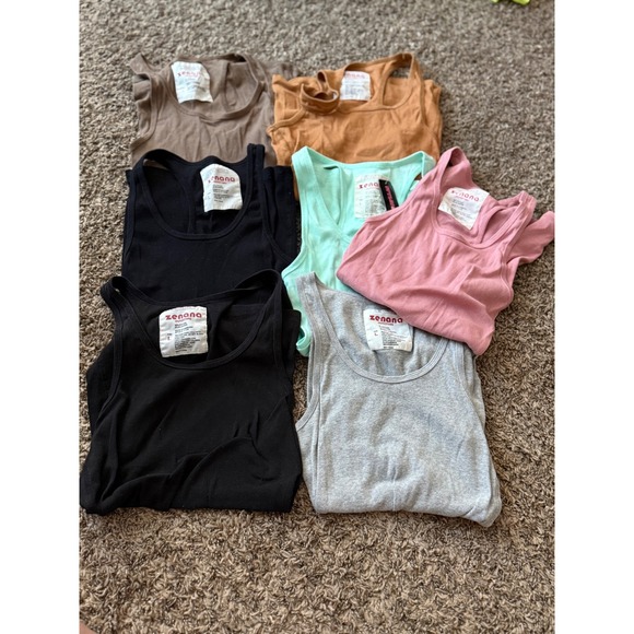 Zenana Outfitters Tops - Zenana Outfitters Ribbed Racerback Tank Top Bundle Set of 6 Multi Color Large